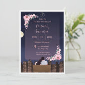 Wedding invitation kaart (Staand voorkant)