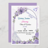 wedding Invitation  Kaart (Voorkant / Achterkant)