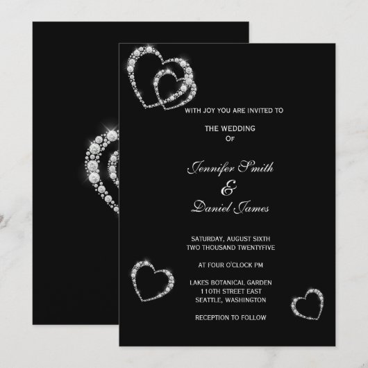 Wedding Invitation Kaart (Voorkant / Achterkant)