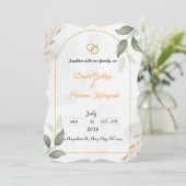 wedding invitation kaart (Staand voorkant)