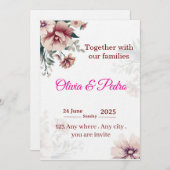 Wedding invitation kaart (Voorkant / Achterkant)