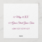 wedding invitation kaart (Achterkant)