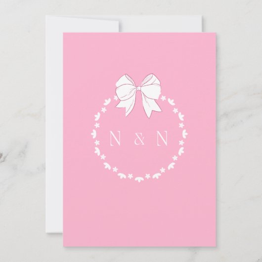 Wedding invitation  kaart (Achterkant)