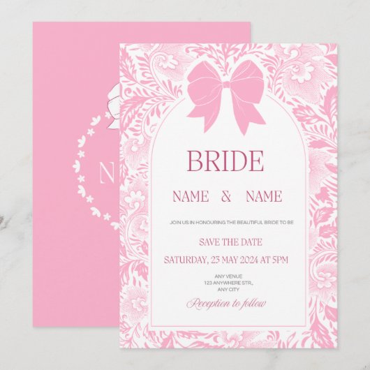 Wedding invitation  kaart (Voorkant / Achterkant)