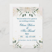 Wedding invitation  kaart (Voorkant / Achterkant)