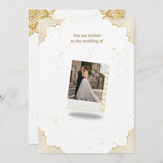 WEDDING INVITATION KAART (Voorkant / Achterkant)