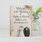 wedding invitation kaart (Staand voorkant)