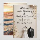 wedding invitation kaart (Voorkant / Achterkant)