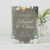 wedding invitation kaart (Staand voorkant)