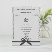 Wedding Invitation Kaart (Staand voorkant)
