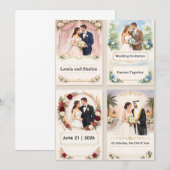 Wedding Invitation Kaart (Voorkant / Achterkant)