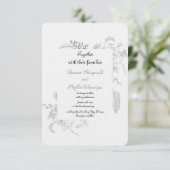 wedding invitation kaart (Staand voorkant)