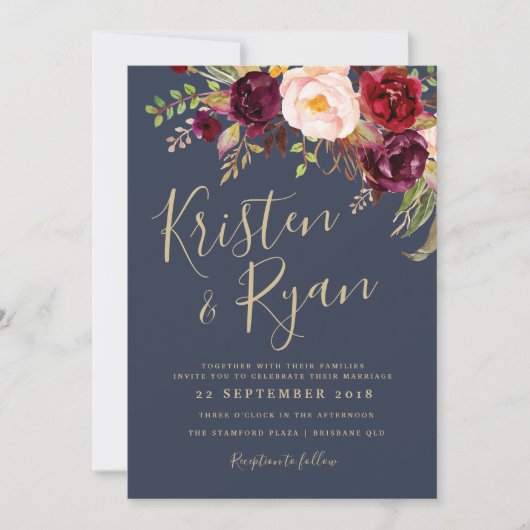 Wedding Invitation - Lucy Suite Kaart (Voorkant)