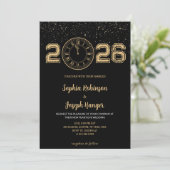 Wedding Invitation new year celebrations  Kaart (Staand voorkant)