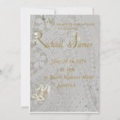 wedding invitation , old lace design . save the date (Voorkant)