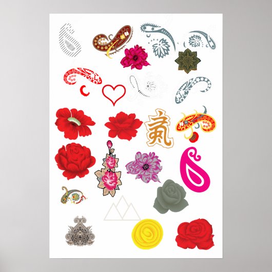 Wedding Invitation Poster | Floral Elegant Love (Voorkant)