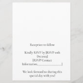 wedding Invitation Programmakaart (Achterkant)