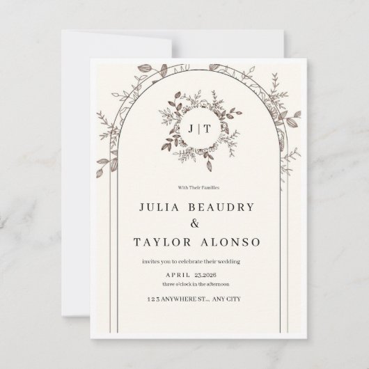 WEDDING INVITATION RSVP KAARTJE (Voorkant)