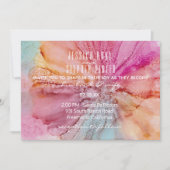 Wedding Invitation Silk Flowers Kaart (Voorkant)