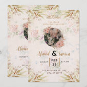 Wedding Invitation Simple Elegant Script Design Kaart (Voorkant / Achterkant)