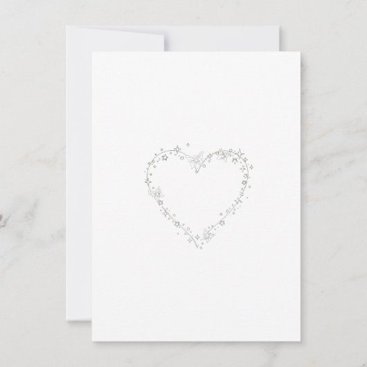 Wedding invitation simple kaart (Achterkant)