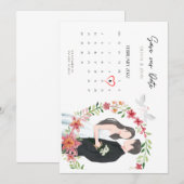 Wedding Invitation Suite met Save the Date Kaart (Voorkant / Achterkant)