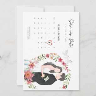 Wedding Invitation Suite met Save the Date Kaart