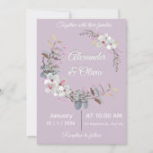 Wedding Invitation Template - Editable & printable Kaart (Voorkant)