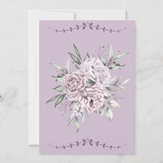 Wedding Invitation Template - Editable & printable Kaart (Achterkant)