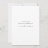 Wedding Invitation Watercolour floral rustic Kaart (Achterkant)