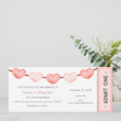 Wedding Invitation, Wedding Ceremony Reception Kaart (Staand voorkant)