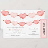 Wedding Invitation, Wedding Ceremony Reception Kaart (Voorkant / Achterkant)