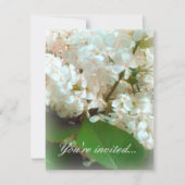 Wedding Invitation - White Lilacs Kaart (Voorkant)