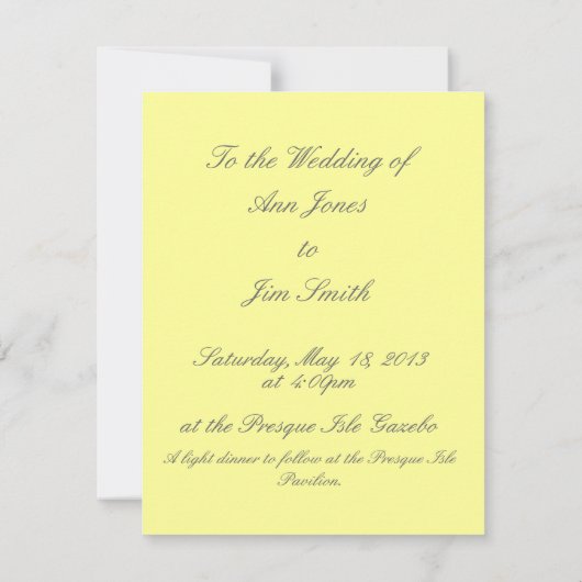 Wedding Invitation - White Lilacs Kaart (Achterkant)