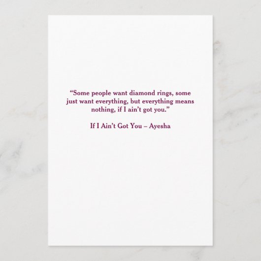 Wedding Invitation with Elegant Greenery and White Programmakaart (Achterkant)