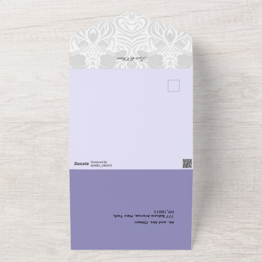 Wedding Invitation | Yumeji-Inspired Design All In One Uitnodiging (Buitenkant)