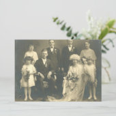 WEDDING    INVITATIONREAL 1920-FOTO VAN 1920 KAART (Staand voorkant)