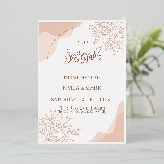 Wedding Invitations Folie Uitnodiging (Staand Voorkant)