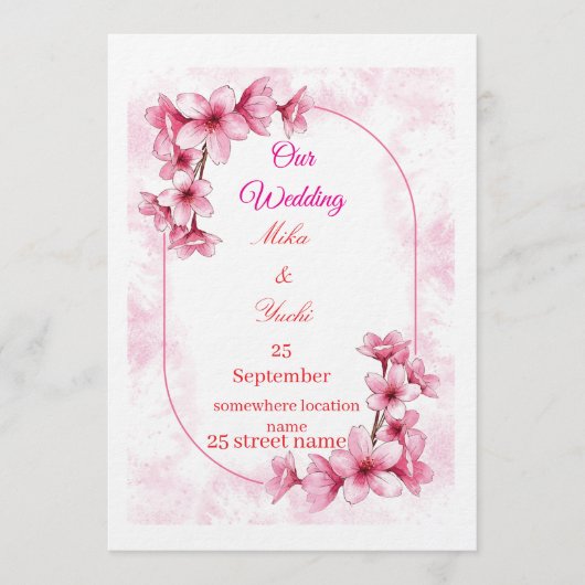 Wedding Invitations Kaart (Voorkant)