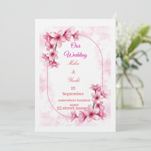 Wedding Invitations Kaart (Staand voorkant)