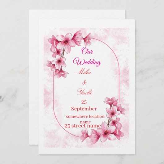 Wedding Invitations Kaart (Voorkant / Achterkant)