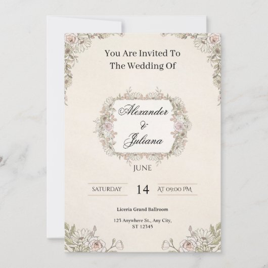  Wedding Invitations Kaart (Voorkant)