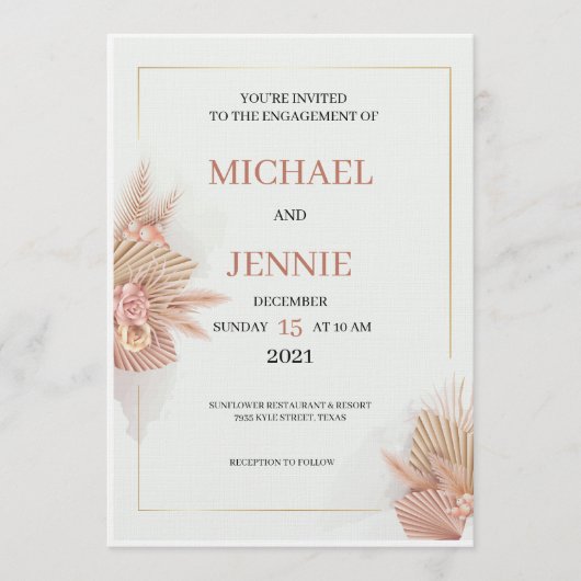Wedding Invitations Kaart (Voorkant)