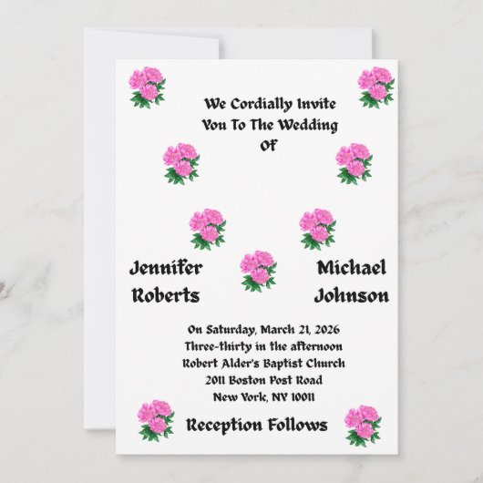 Wedding Invitations Kaart (Voorkant)
