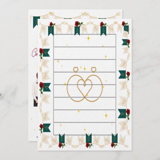 wedding invitations kaart (Voorkant / Achterkant)