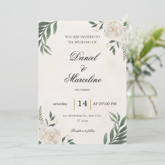 Wedding Invitations Kaart (Staand voorkant)