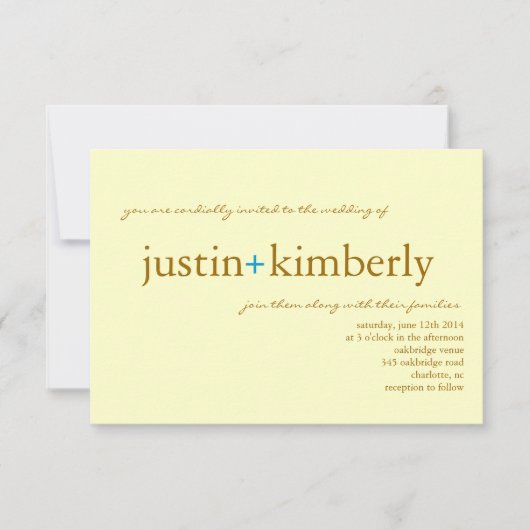 Wedding Invite | A+ |kleine ivyelbr Kaart (Voorkant)