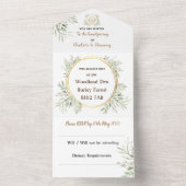 Wedding Invite | Alle in één | RSVP | Handfasting All In One Uitnodiging (Binnen)