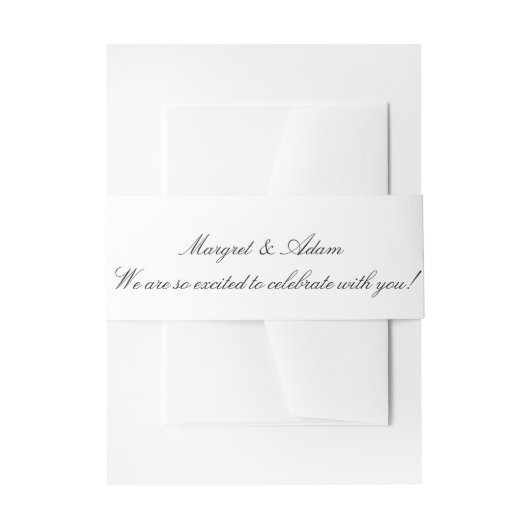 Wedding Invite Belly Band  Uitnodigingen Wikkel (Voorkant Voorbeeld)