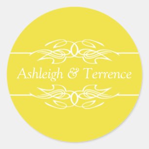 Wedding Invite Dandelion Ronde Sticker
